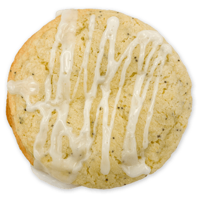 Glazed Lemon Poppyseed Cookie